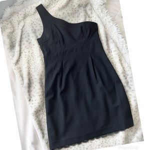 One Shoulder Trina Turk Black Night Out Dress Size 10